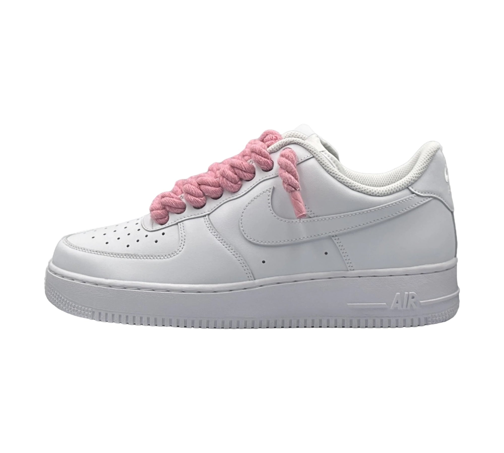NIKE AIR FORCE 1 LOW 07 WHITE PINK ROPE LACES